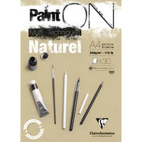 Paint'ON Naturel bloc collé 30F A4 250g - Naturel