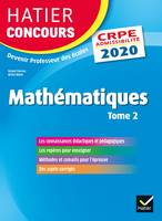 Mathématiques Tome 2 - CRPE 2020 - Epreuve écrite d'admissibilité