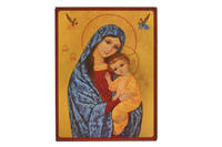 Vierge de la Lumière - Icône dorée à la feuille 14,2x11,8 cm -  942.64