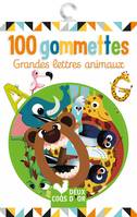 100 gommettes - grandes lettres animaux