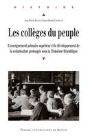 Les collèges du peuple, L'enseignement primaire supérieur et le développement de la scolarisation prolongée sous la Troisième République