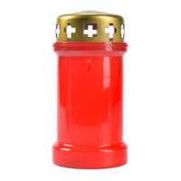 VEILLEUSE EXTERIEUR PLASTIQUE ROUGE BOUGIE CIMETIERE VOTIVE