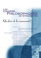 CAHIERS DE STRASBOURG, N. 24 QUE FAIRE DE LA COMMUNAUTE?