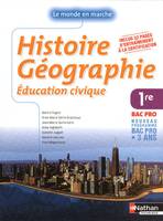 Histoire - Géographie - Éducation civique - 1Ére BAC PRO Bac Pro Le monde en marche Livre de l'élève