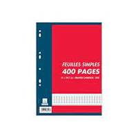 FEUILLES SIMPLES 400 PAGES 21X29.7 SEYES 80G