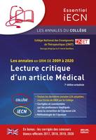 Lecture Critique d'un article medical Annales QRM de 2009  2020