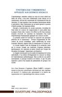 Epistémologie fondamentale appliquée aux sciences sociales