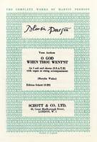 O God When Thou Went'st, 5 soli and chorus (SATB) with organ or string accompaniment. Partition de chœur.