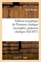 Tableau synoptique de l'homme clastique incomplet, anatomie clastique