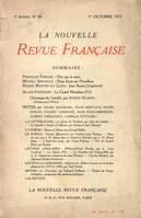 La Nouvelle Revue Française N' 58 (Octobre 1913)