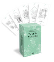 Tarot de Marseille - Jeu de cartes divinatoires - 79 cartes illustrées par la cartomancienne Atelier Moonchild