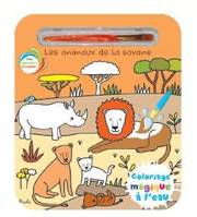 Les animaux de la  savane, Coloriage magique à l'eau