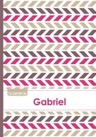 Le carnet de Gabriel - Lignes, 96p, A5 - Motifs Violet Gris Taupe