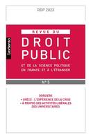 Revue du droit public et de la science politique en France et à l'étranger 5-2023, • Grèce : L'expérience de la crise • À propos des activités libérales des universitaires