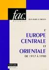 l'Europe centrale et orientale de 1917 à 1990