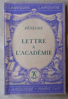 Lettre à l'Académie.