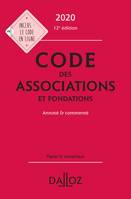 Code des associations et fondations annoté & commenté / 2020