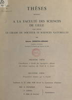 Contribution à l'étude des spongiaires siliceux du crétacé supérieur du Nord de la France, Thèse présentée à la Faculté des sciences de Lille pour obtenir le grade de Docteur ès sciences naturelles. Suivi de Propositions données par la Faculté