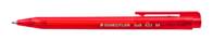 ball 423 - Stylo-bille triangulaire rétractable pointe moyenne rouge