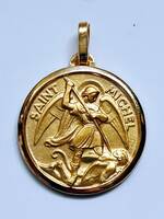 MEDAILLE OR 9 CARATS SAINT MICHEL 3.60G 18MMS