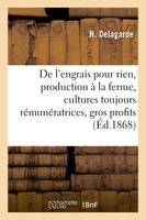 De l'engrais pour rien, sa production à la ferme, les cultures toujours rémunératrices, de gros profits