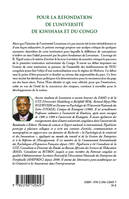 Pour la refondation de l'Université de Kinshasa et du Congo, Faut-il recréer lovanium ?