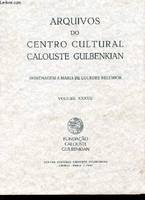 Arquivos do Centro cultural português., Volume XXXVIII, Arquivos do Centro cultural Calouste Gulbenkian