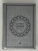 Saint Coran - Bilingue  (arabe,franCais) - Moyen (14x20) - argent - arc en ciel