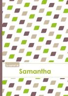 Le carnet de Samantha - Lignes, 96p, A5 - Pe´tales Vert Taupe Gris