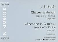 Chaconne in D minor, from Partita No. 2 for Violin. organ.