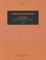 Glosses, sobre temes de pau casals. HPS 1132. op. 48. orchestra. Partition d'étude.