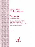 Sonata in A Minor, viola (viola da gamba) and piano (harpsichord).