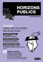 Dans les coulisses des élections - Revue Horizons publics no 25 janvier-février 2022