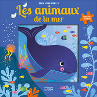 Mon livre-puzzle, Les animaux de la mer - 5 puzzles, 9 pièces