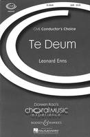 Te Deum, mixed choir (SATB) a cappella or with piano. Partition de chœur.