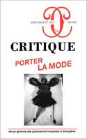 Critique 901-902 : Porter la mode