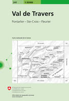 Carte nationale de la Suisse, 241, VAL DE TRAVERS PONTARLIER - STE CROIX - FLEURIER