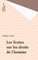 Les textes sur les droits de l'homme