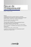 Revue de l’Entrepreneuriat, Volume 17 - 2018/1