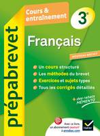 Français 3e - Prépabrevet Cours & entraînement, Cours, méthodes et exercices brevet - Troisième