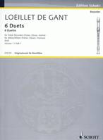 6 Duets, 2 treble recorders (flutes, oboes, violins). Partition d'exécution.