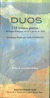 Duos. 118 jeunes poètes de langue française né(e)s à partir de 1970