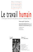 Le travail humain 2014 - vol. 77 - n° 3