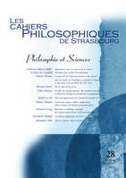 CAHIERS DE STRASBOURG, N. 28 PHILOSOPHIE ET SCIENCES