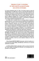 Production vivrière et sécurité alimentaire en Côte d'Ivoire