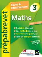 Maths 3e - Prépabrevet Cours & entraînement, Cours, méthodes et exercices brevet - Troisième