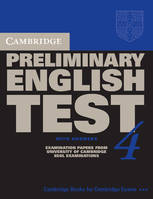 Cambridge Preliminary English Test 4 Student Book with Answers, Elève+corrigé