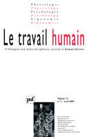 Le travail humain 2009 - vol. 72 - n° 2