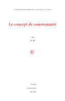 Cahiers de philosophie de l'université de Caen, n° 56, Le concept de communauté