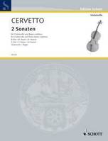 2 Sonatas Bb major and C major, cello and basso continuo.